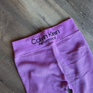 Calvin Klein Performance Ribbed Pink Leggings